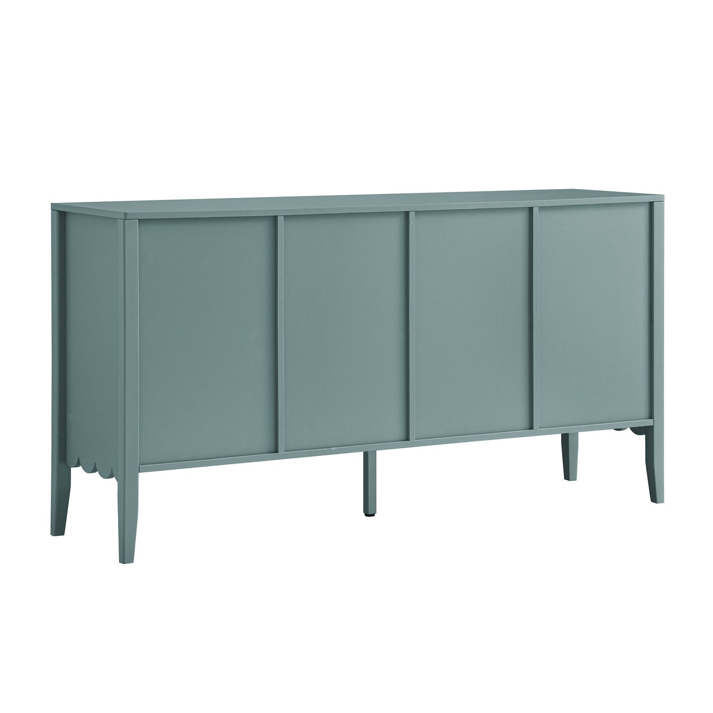 Buffet Henley à bords festonnés de 59 po de large, épicéa bleu