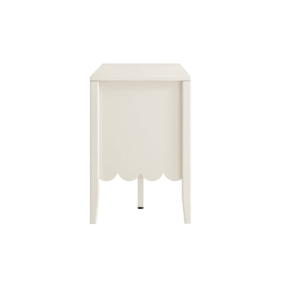 Meuble TV Henley à bords festonnés, 59 po de large, sable clair