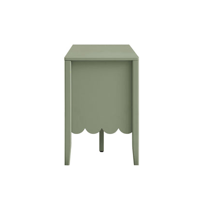 Meuble TV Henley à bords festonnés, 59 po de large, vert sauge