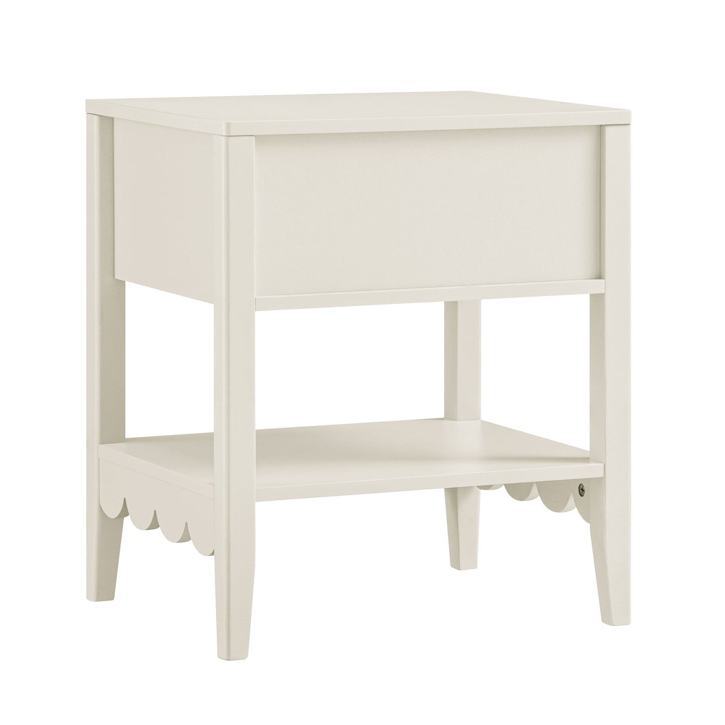Table de chevet Henley à bords festonnés avec tiroir, sable clair
