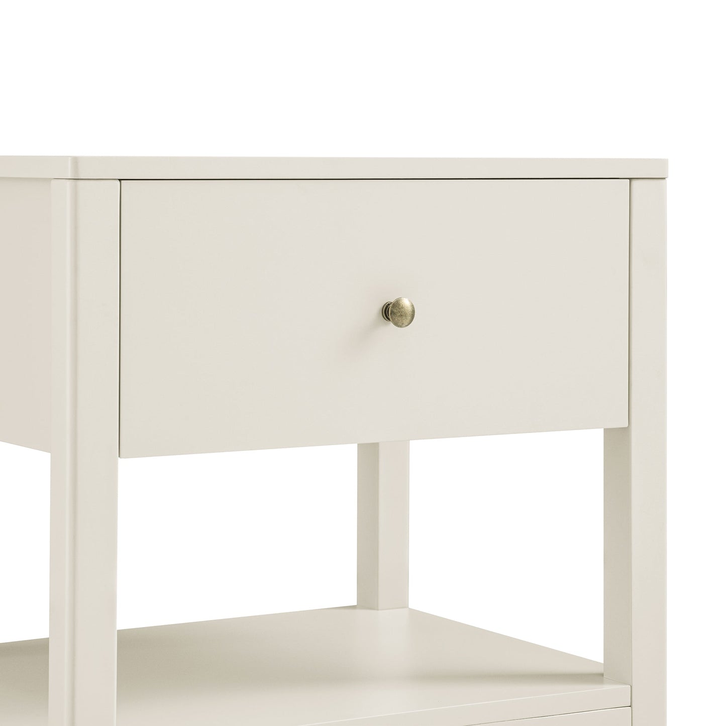 Table de chevet Henley à bords festonnés avec tiroir, sable clair