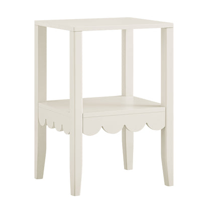 Table d'appoint à bords festonnés Henley, sable clair
