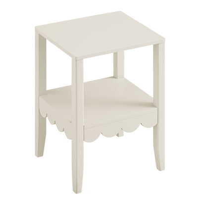 Table d'appoint à bords festonnés Henley, sable clair