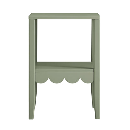 Table d'appoint à bords festonnés Henley, vert sauge