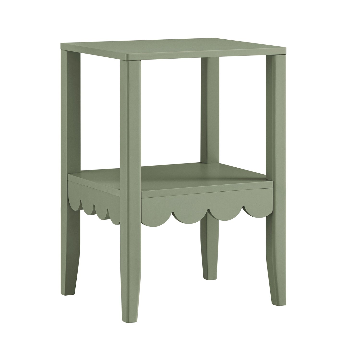 Table d'appoint à bords festonnés Henley, vert sauge