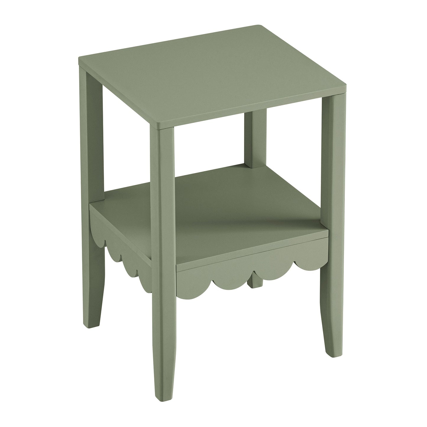 Table d'appoint à bords festonnés Henley, vert sauge