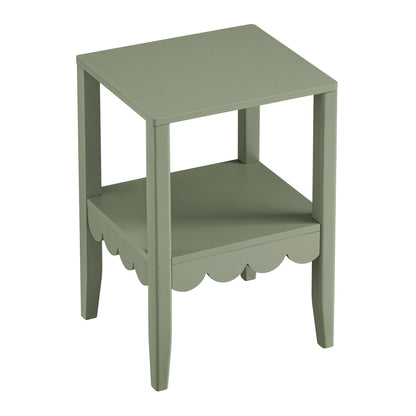 Table d'appoint à bords festonnés Henley, vert sauge