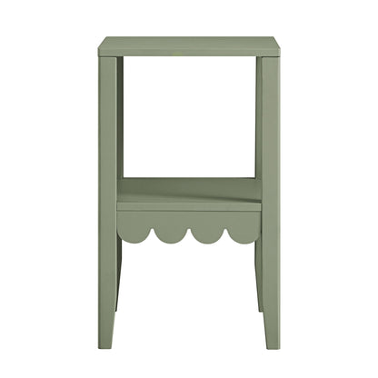Table d'appoint à bords festonnés Henley, vert sauge