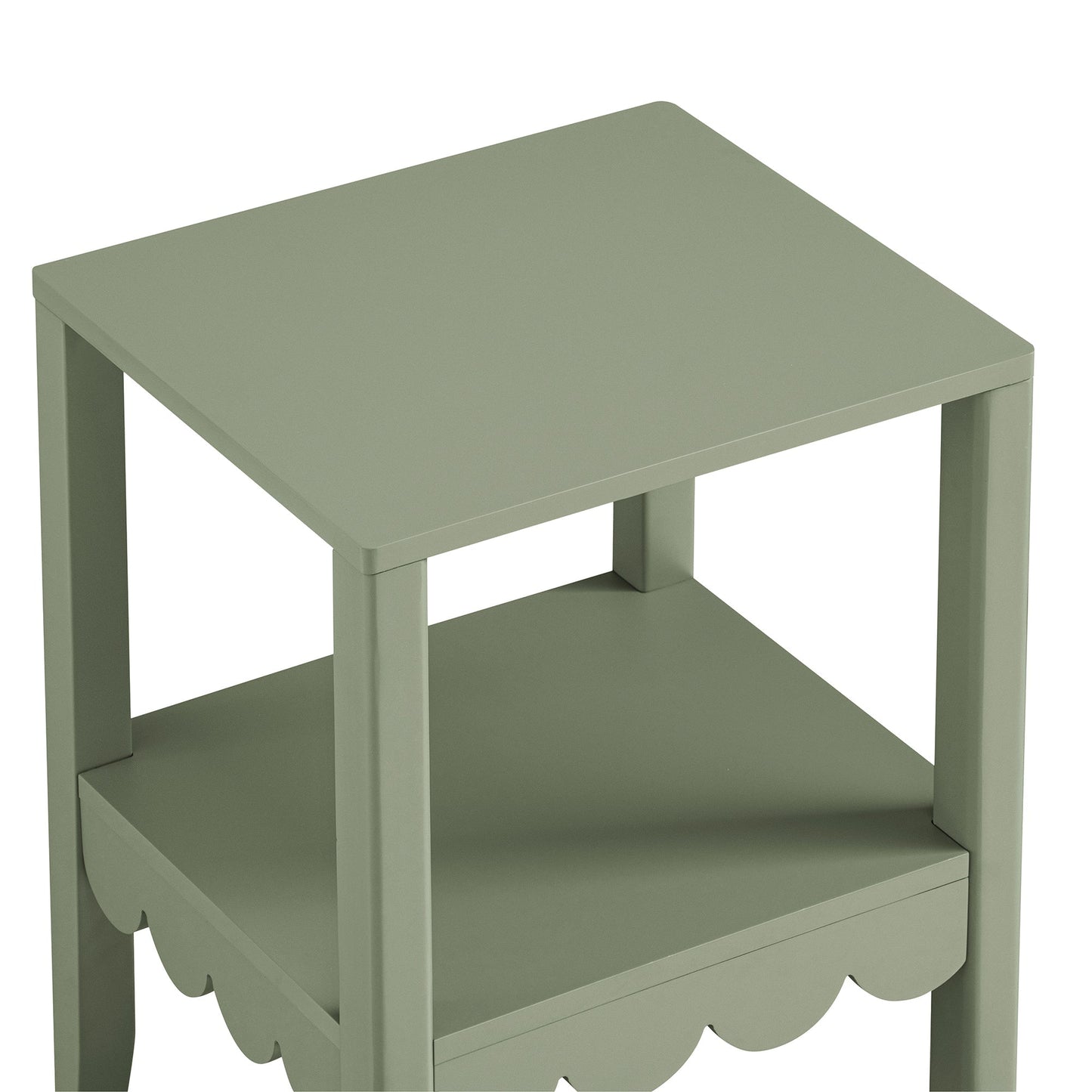 Table d'appoint à bords festonnés Henley, vert sauge