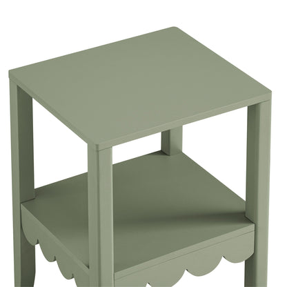 Table d'appoint à bords festonnés Henley, vert sauge