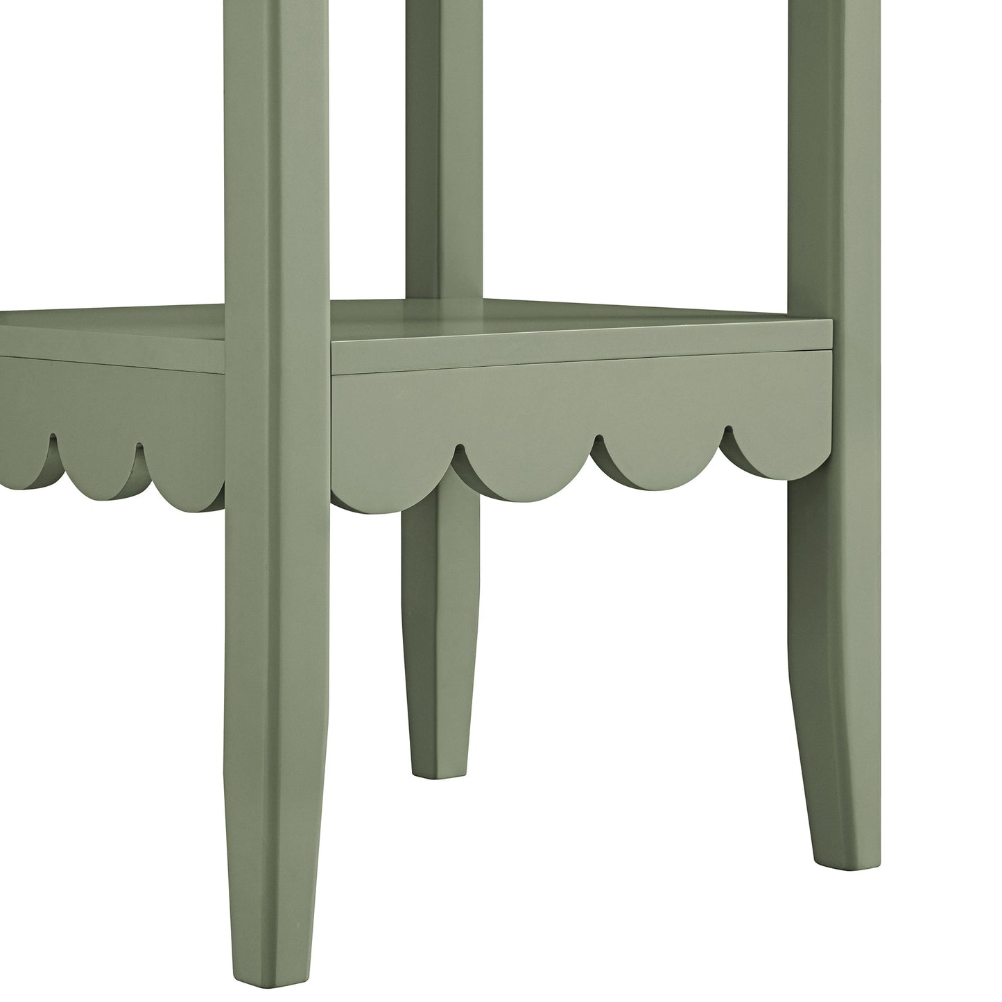 Table d'appoint à bords festonnés Henley, vert sauge