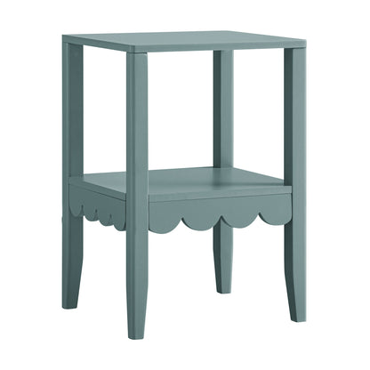 Table d'appoint à bords festonnés Henley, épicéa bleu