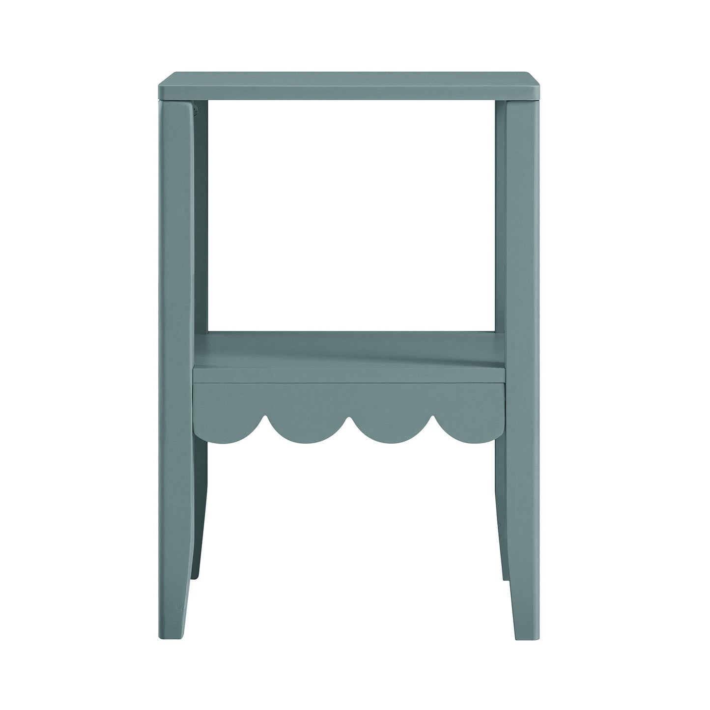 Table d'appoint à bords festonnés Henley, épicéa bleu