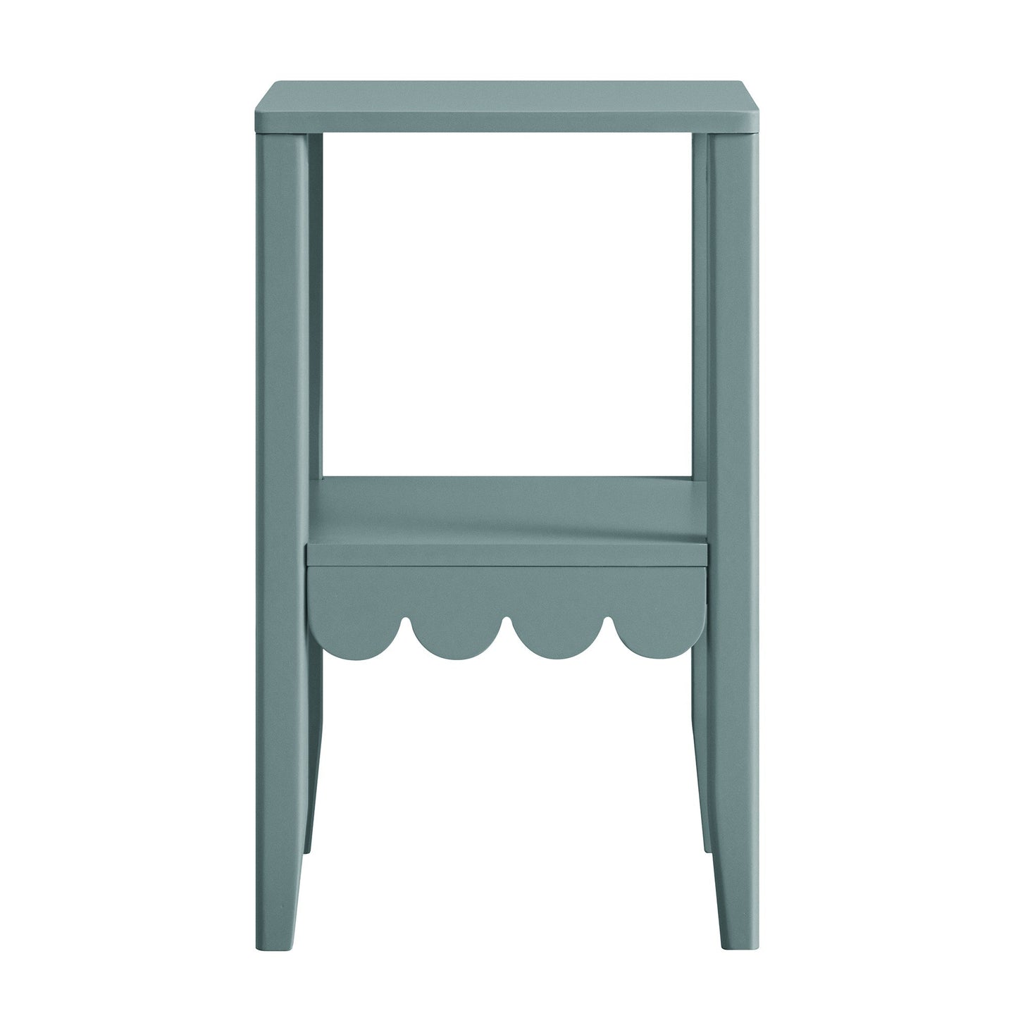 Table d'appoint à bords festonnés Henley, épicéa bleu