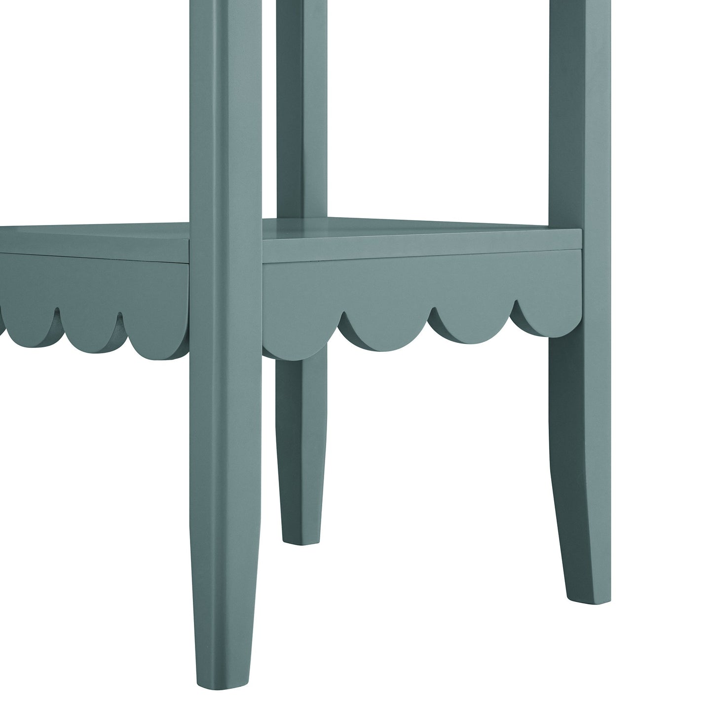 Table d'appoint à bords festonnés Henley, épicéa bleu