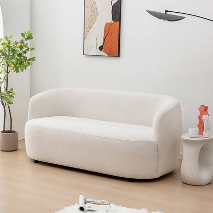 Causeuse 2 places rembourrée KINWELL Boucle avec oreillers