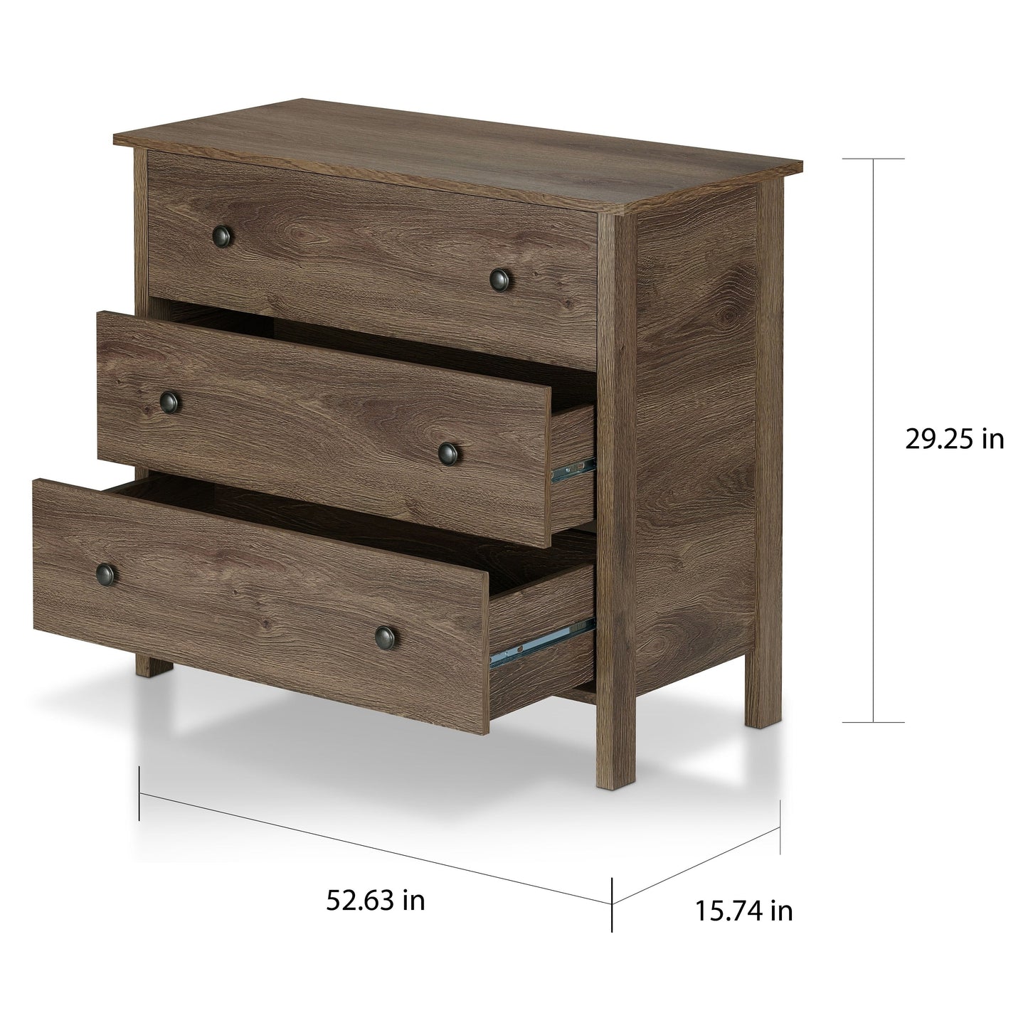 Commode de rangement Mulgrew en noyer rustique par Carbon Loft