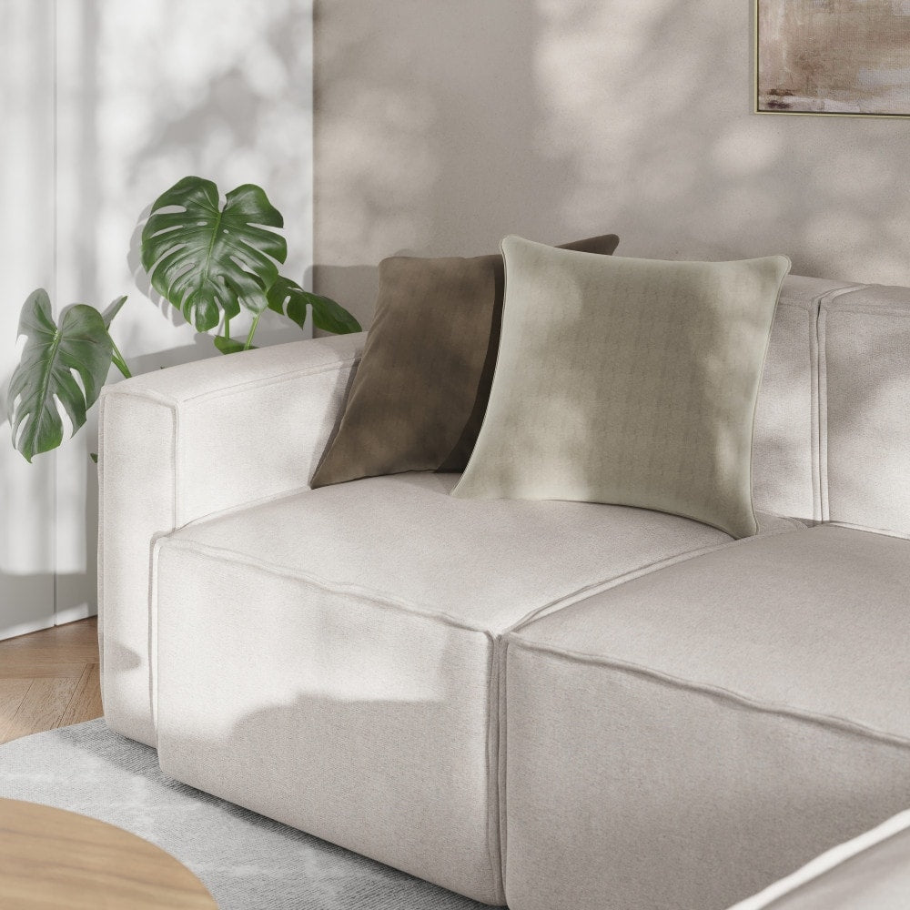 Canapé sectionnel modulaire contemporain, chaise côté gauche avec accoudoir