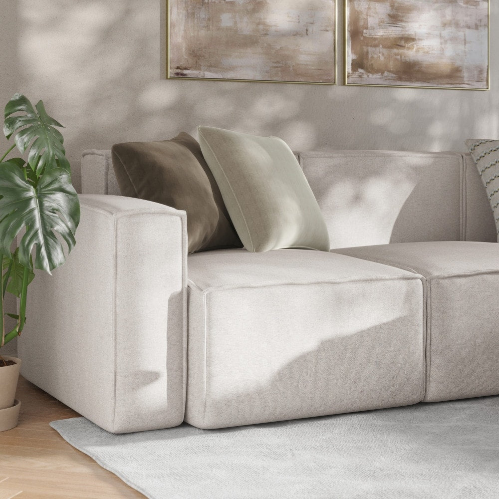 Canapé sectionnel modulaire contemporain, chaise côté gauche avec accoudoir