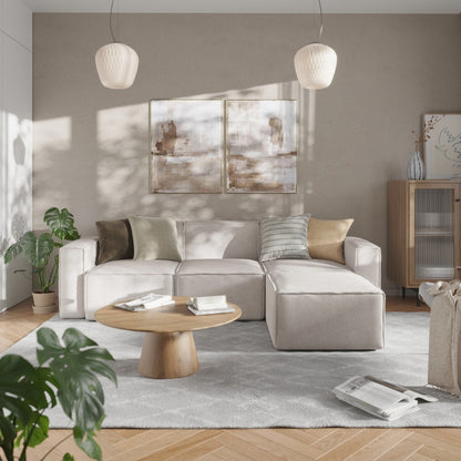 Canapé sectionnel modulaire contemporain, chaise côté gauche avec accoudoir