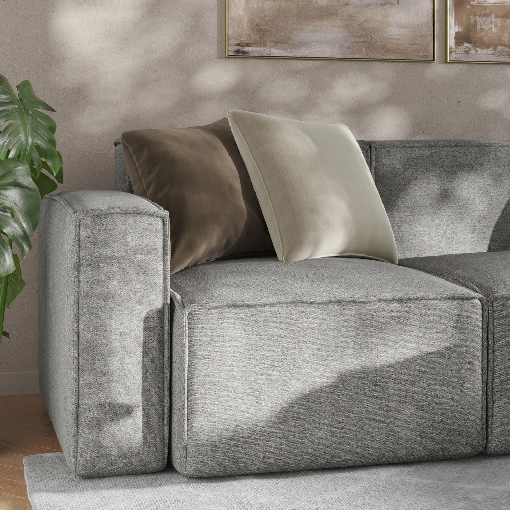 Canapé sectionnel modulaire contemporain, chaise côté gauche avec accoudoir