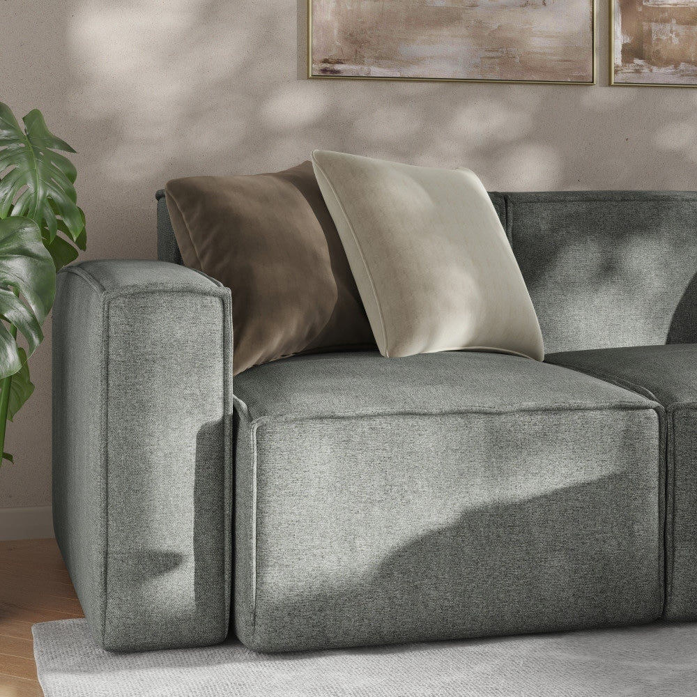 Canapé sectionnel modulaire contemporain, chaise côté gauche avec accoudoir