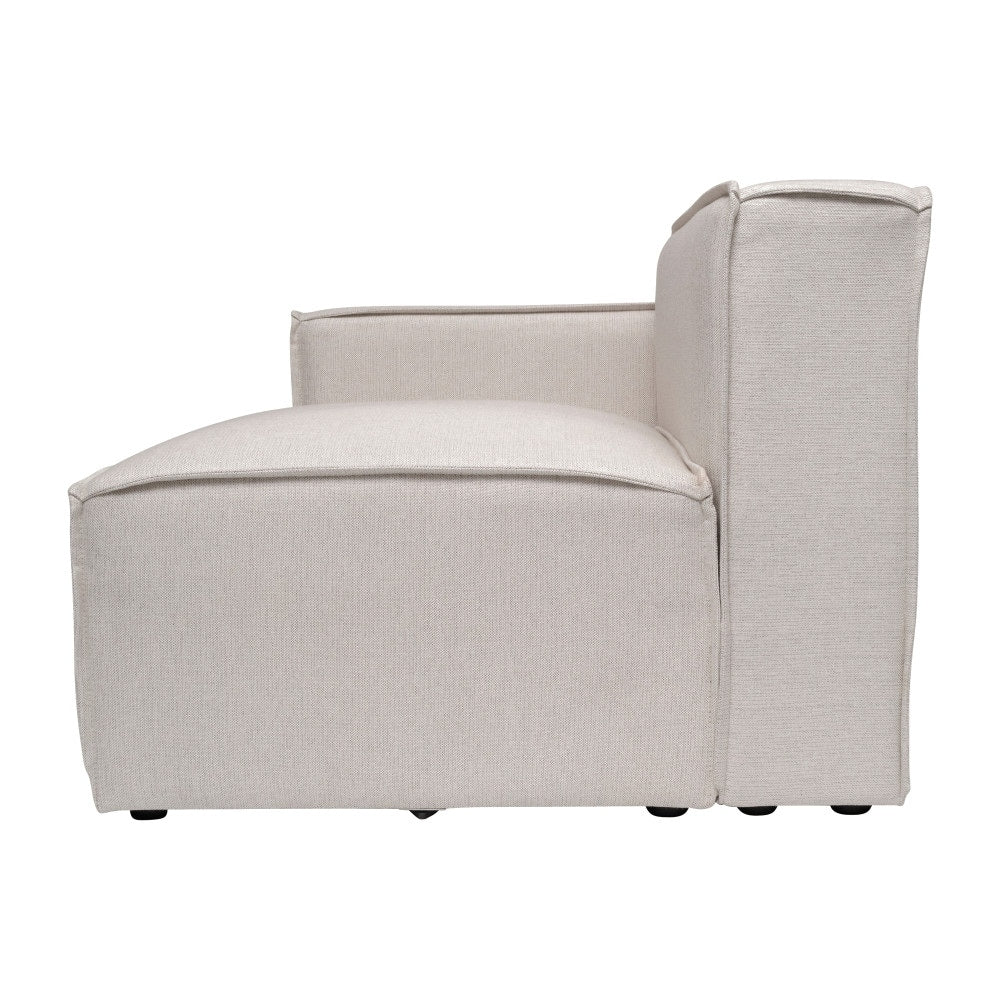 Canapé sectionnel modulaire contemporain, chaise côté gauche avec accoudoir