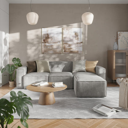 Canapé sectionnel modulaire contemporain, chaise côté gauche avec accoudoir
