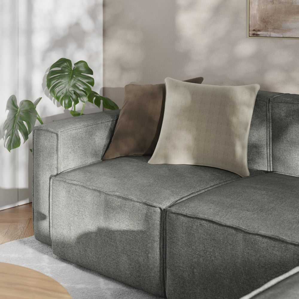 Canapé sectionnel modulaire contemporain, chaise côté gauche avec accoudoir
