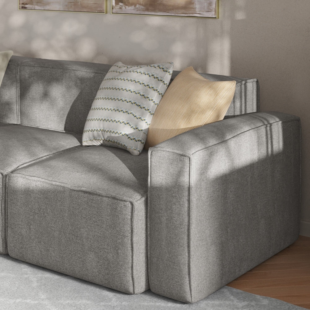 Canapé sectionnel modulaire contemporain, chaise côté droit avec accoudoir