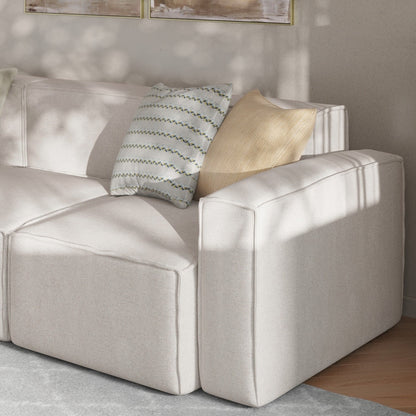 Canapé sectionnel modulaire contemporain, chaise côté droit avec accoudoir
