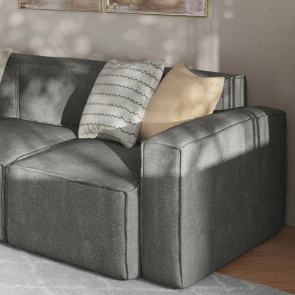 Canapé sectionnel modulaire contemporain, chaise côté droit avec accoudoir