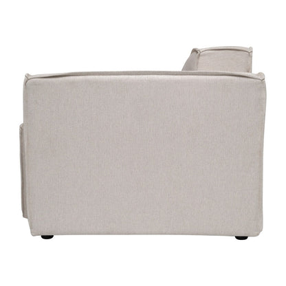 Canapé sectionnel modulaire contemporain, chaise côté droit avec accoudoir