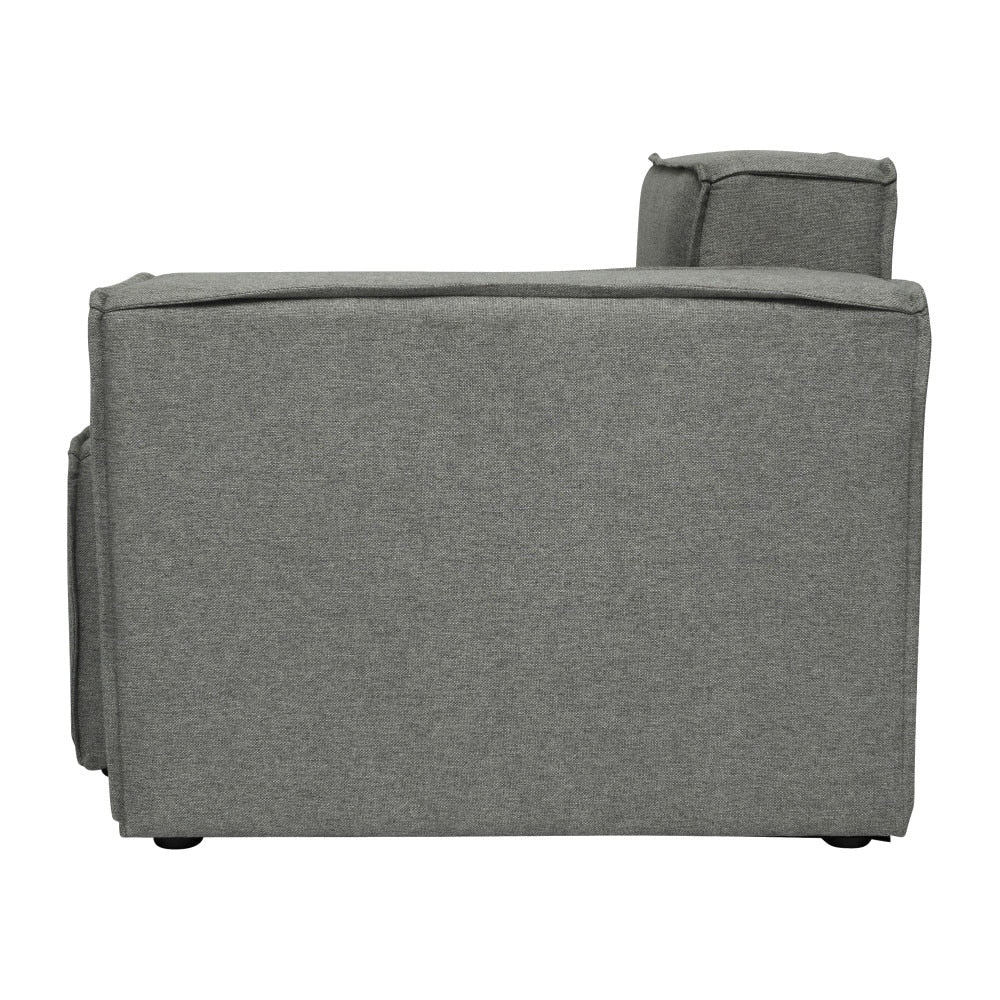 Canapé sectionnel modulaire contemporain, chaise côté droit avec accoudoir