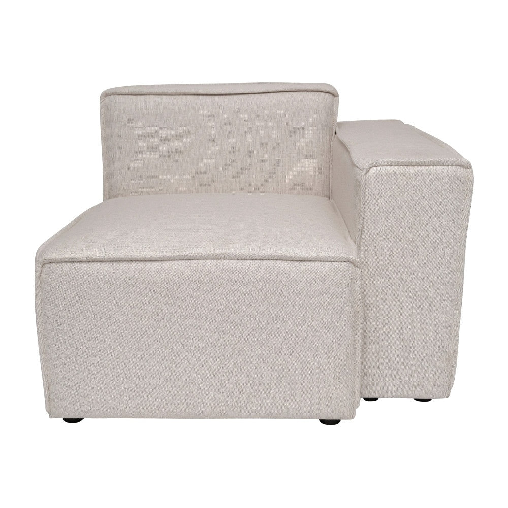 Canapé sectionnel modulaire contemporain, chaise côté droit avec accoudoir