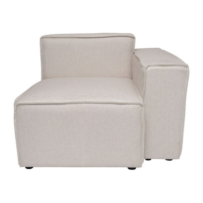 Canapé sectionnel modulaire contemporain, chaise côté droit avec accoudoir