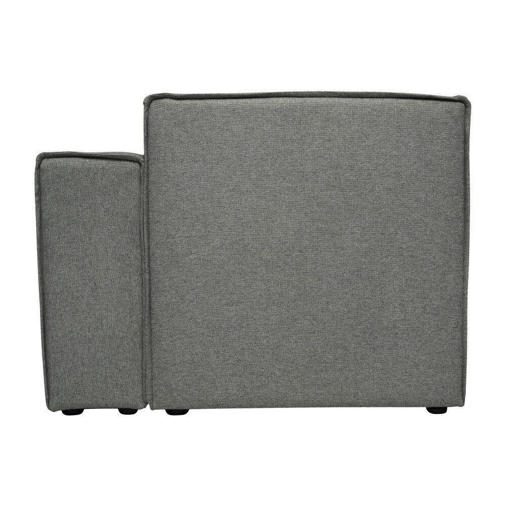 Canapé sectionnel modulaire contemporain, chaise côté droit avec accoudoir
