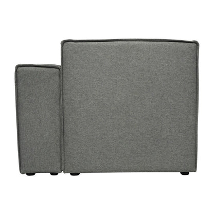 Canapé sectionnel modulaire contemporain, chaise côté droit avec accoudoir
