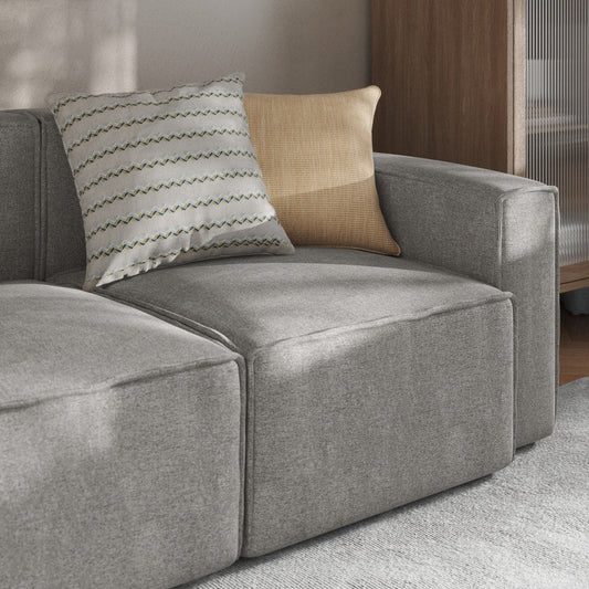 Canapé sectionnel modulaire contemporain, chaise côté droit avec accoudoir