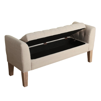 Banc de rangement capitonné Chugach Copper Grove Sand Dune