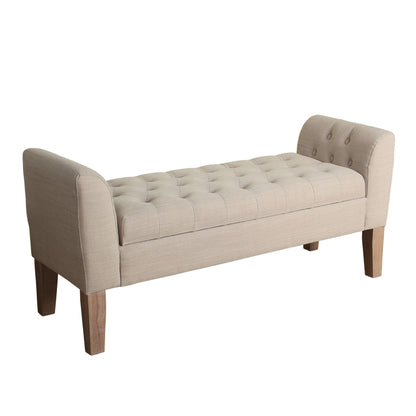 Banc de rangement capitonné Chugach Copper Grove Sand Dune