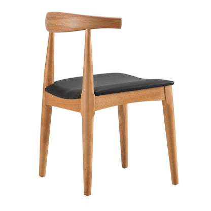 Ensemble de 2 chaises de salle à manger Arley en bois de hêtre, naturel et noir