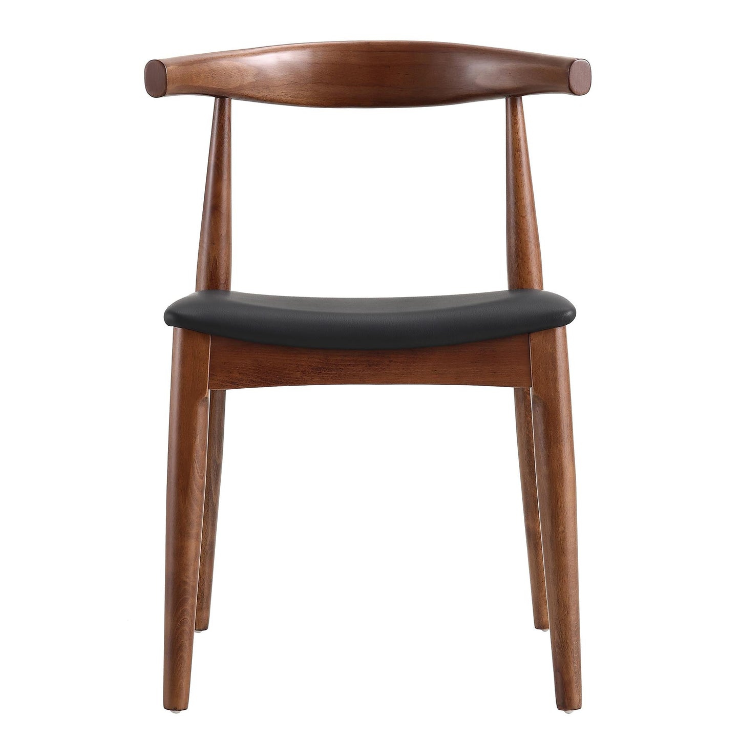 Ensemble de 2 chaises de salle à manger Arley en bois de hêtre, noyer et noir