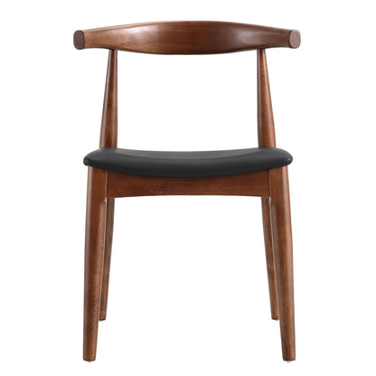 Ensemble de 2 chaises de salle à manger Arley en bois de hêtre, noyer et noir