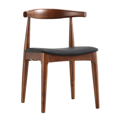 Ensemble de 2 chaises de salle à manger Arley en bois de hêtre, noyer et noir