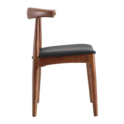 Ensemble de 2 chaises de salle à manger Arley en bois de hêtre, noyer et noir