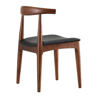 Ensemble de 2 chaises de salle à manger Arley en bois de hêtre, noyer et noir
