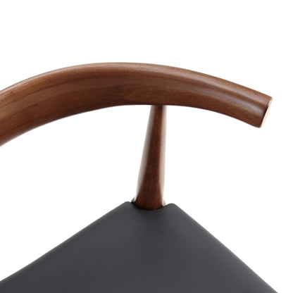 Ensemble de 2 chaises de salle à manger Arley en bois de hêtre, noyer et noir