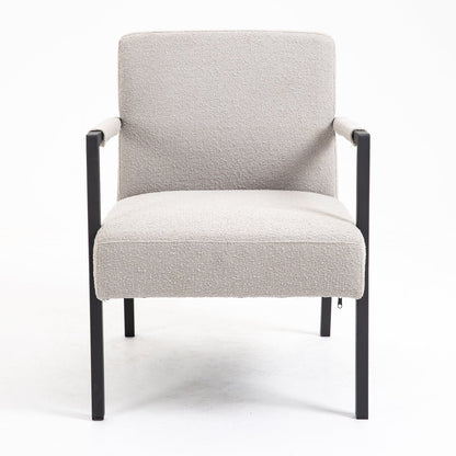 Chaise d'appoint Hatton avec cadre en acier et boucle (gris)