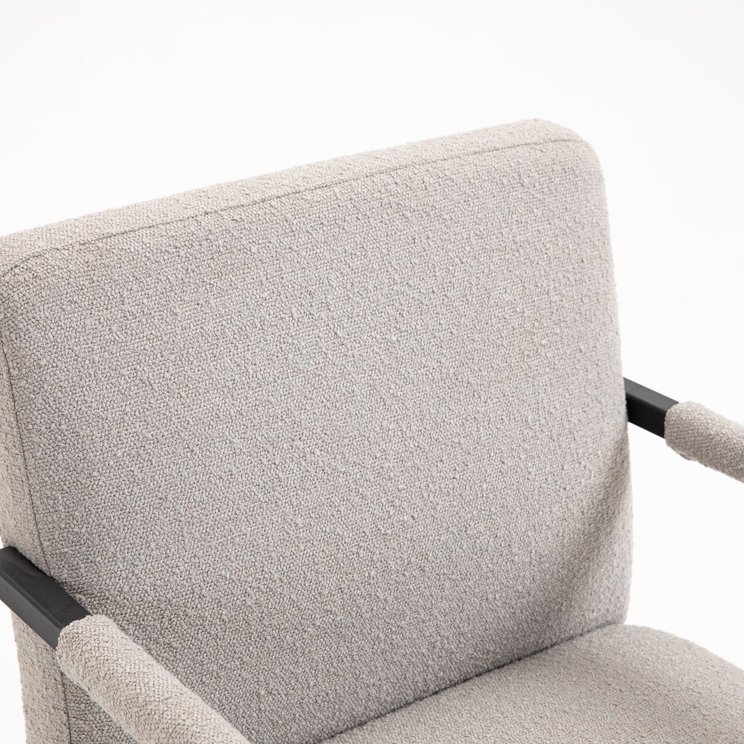 Chaise d'appoint Hatton avec cadre en acier et boucle (gris)